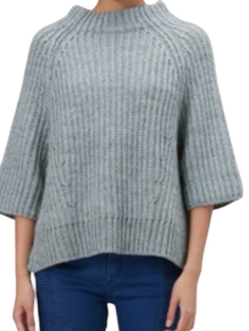b+ab Wool Alpaca Blend Short Sleeve Knit Sweater Size XS